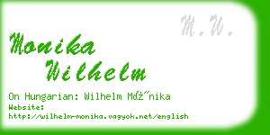 monika wilhelm business card